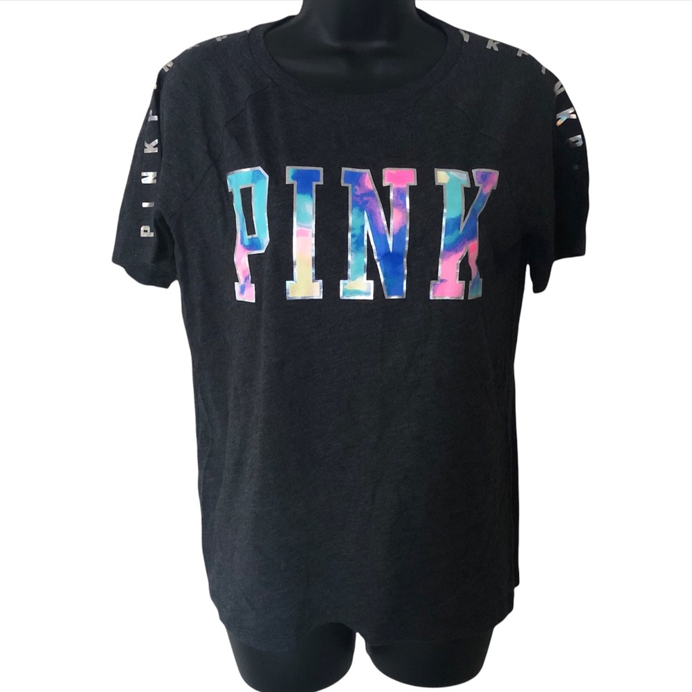 Victoria’s Secret PINK medium gray t-shirt with PINK logo